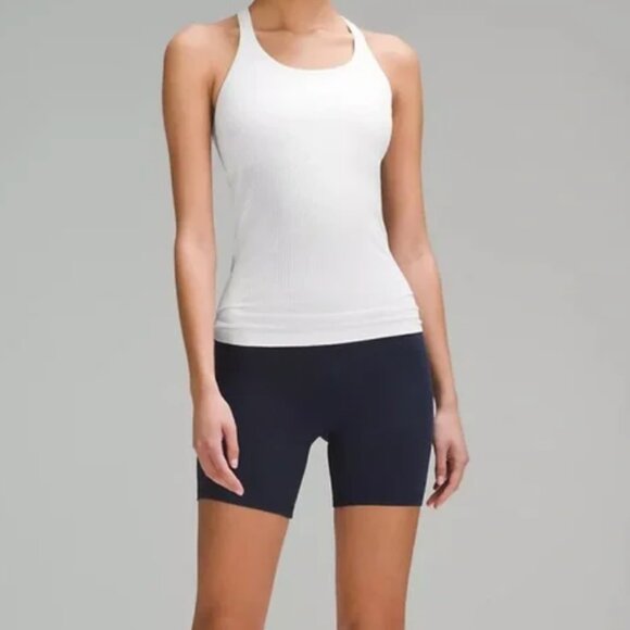 lululemon white Ebb to Street Tank Top Light Support, B/C Cup - Picture 1 of 6